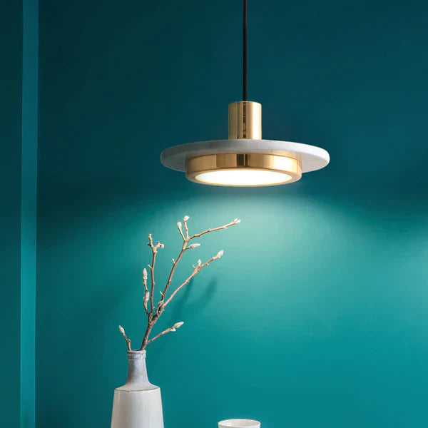 Lampe Suspendue Moderne Effet Marbre avec Éclairage LED Réglable – Luminaire Suspendu Élégant pour Intérieur Contemporain 1