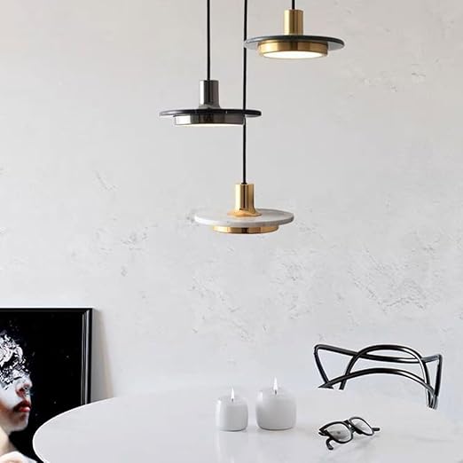 Lampe Suspendue Moderne Effet Marbre avec Éclairage LED Réglable – Luminaire Suspendu Élégant pour Intérieur Contemporain 3