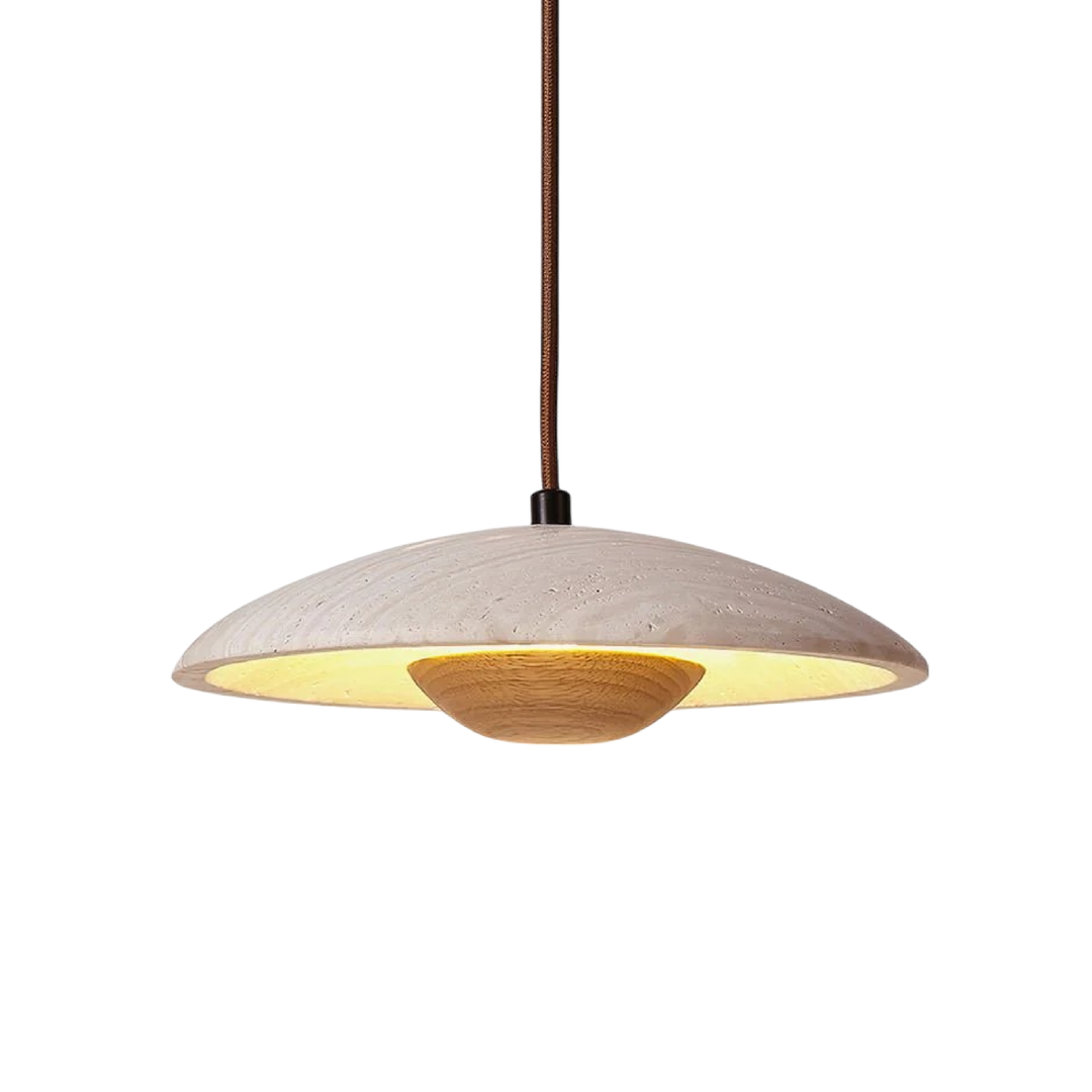 Lampe Suspendue Réglable en Hauteur en Travertin - Luminaire Suspendu Moderne pour Salon et Cuisine 0