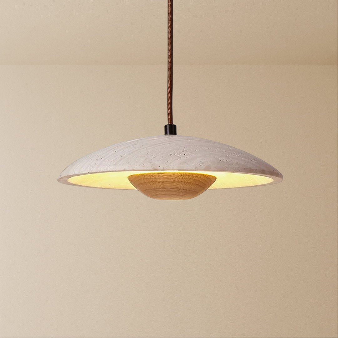 Lampe Suspendue Réglable en Hauteur en Travertin - Luminaire Suspendu Moderne pour Salon et Cuisine 5