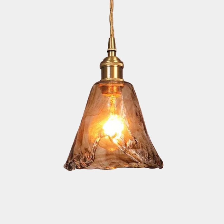 Lampe Suspendue Rétro en Métal Doré avec Lumière LED Chaude – Luminaire Suspendu Élégant pour Intérieur 3