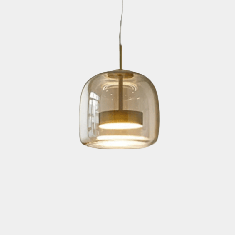 Lampe Suspendue Rétro en Métal et Verre Amber – Luminaire Suspendu Élégant pour Salle à Manger et Salon 4