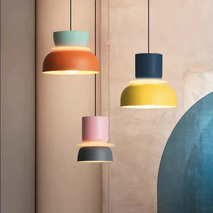 Lampe Suspendue Scandinave Multicolore avec Éclairage Doux – Luminaire Suspendu Idéal pour Salon et Cuisine 1