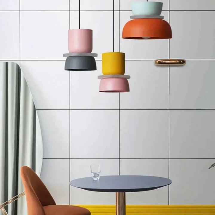 Lampe Suspendue Scandinave Multicolore avec Éclairage Doux – Luminaire Suspendu Idéal pour Salon et Cuisine 4