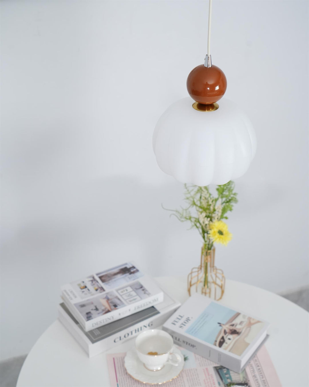 Lampe Suspendue Scandinave Ronde en Métal et Acrylique – Luminaire Suspendu Éclairant Salle à Manger avec Éclairage Doux 8