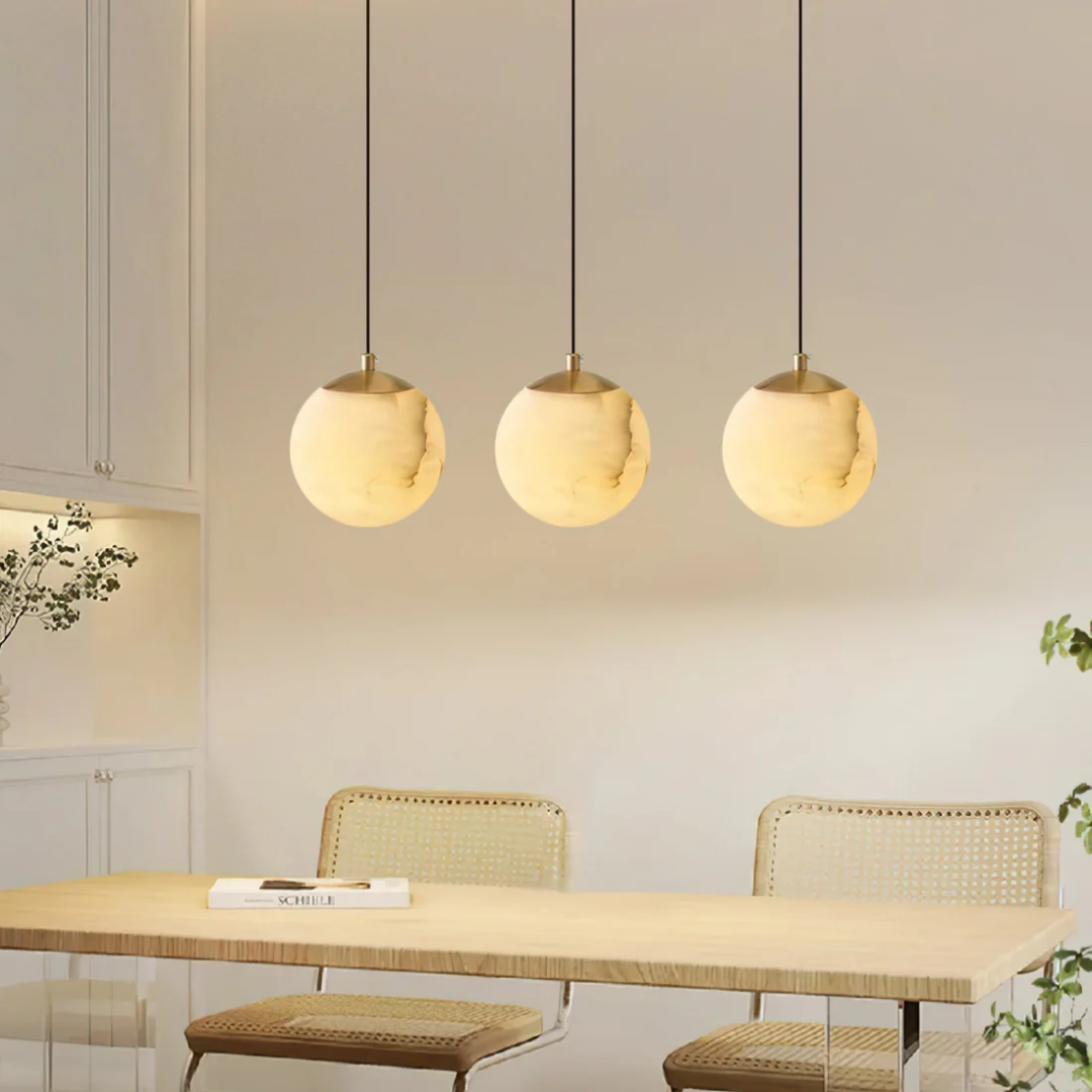 Lampe Suspendue en Albâtre - Luminaire Suspendu Élégant pour Salle à Manger et Intérieur Moderne 3