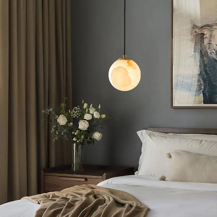 Lampe Suspendue en Albâtre - Luminaire Suspendu Élégant pour Salle à Manger et Intérieur Moderne 4