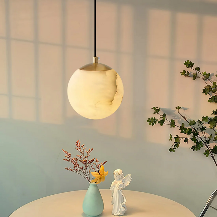 Lampe Suspendue en Albâtre - Luminaire Suspendu Élégant pour Salle à Manger et Intérieur Moderne 6