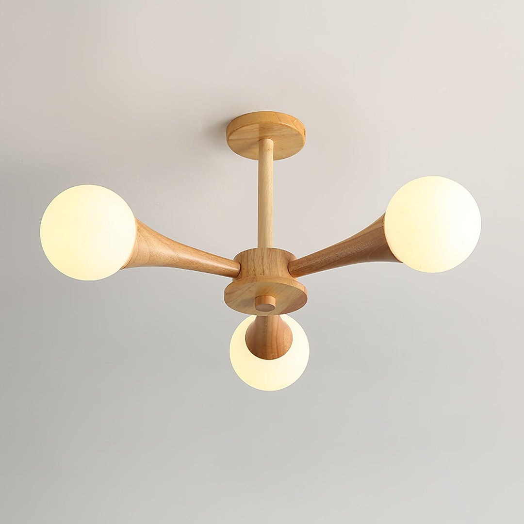 Lampe Suspendue en Bois Écologique – Luminaire Suspendu Design Élégant pour Salle à Manger avec Lumière Chaude, 40 cm 0