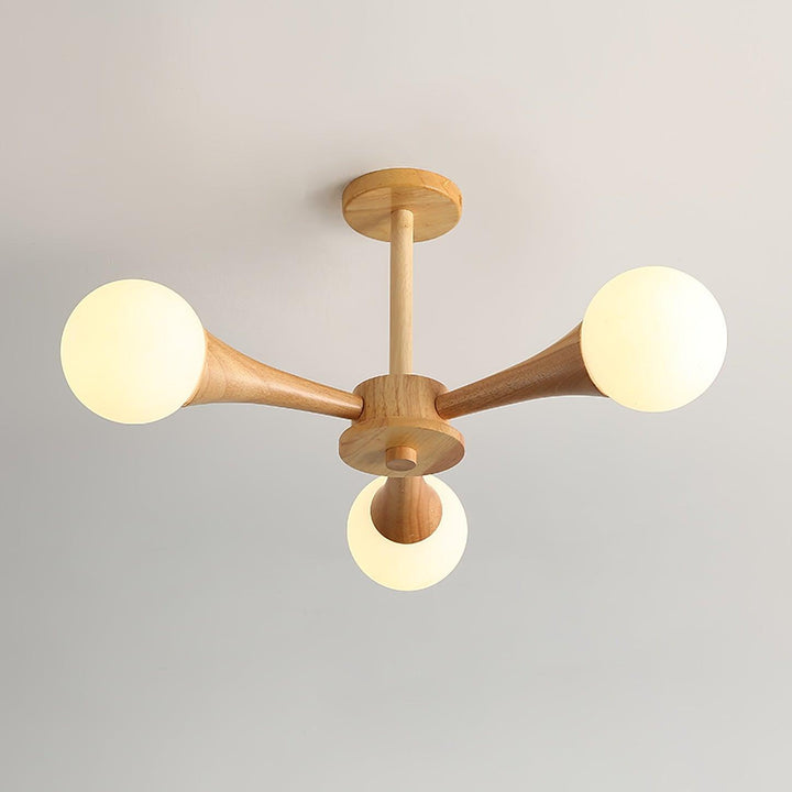 Lampe Suspendue en Bois Écologique – Luminaire Suspendu Design Élégant pour Salle à Manger avec Lumière Chaude, 40 cm 0