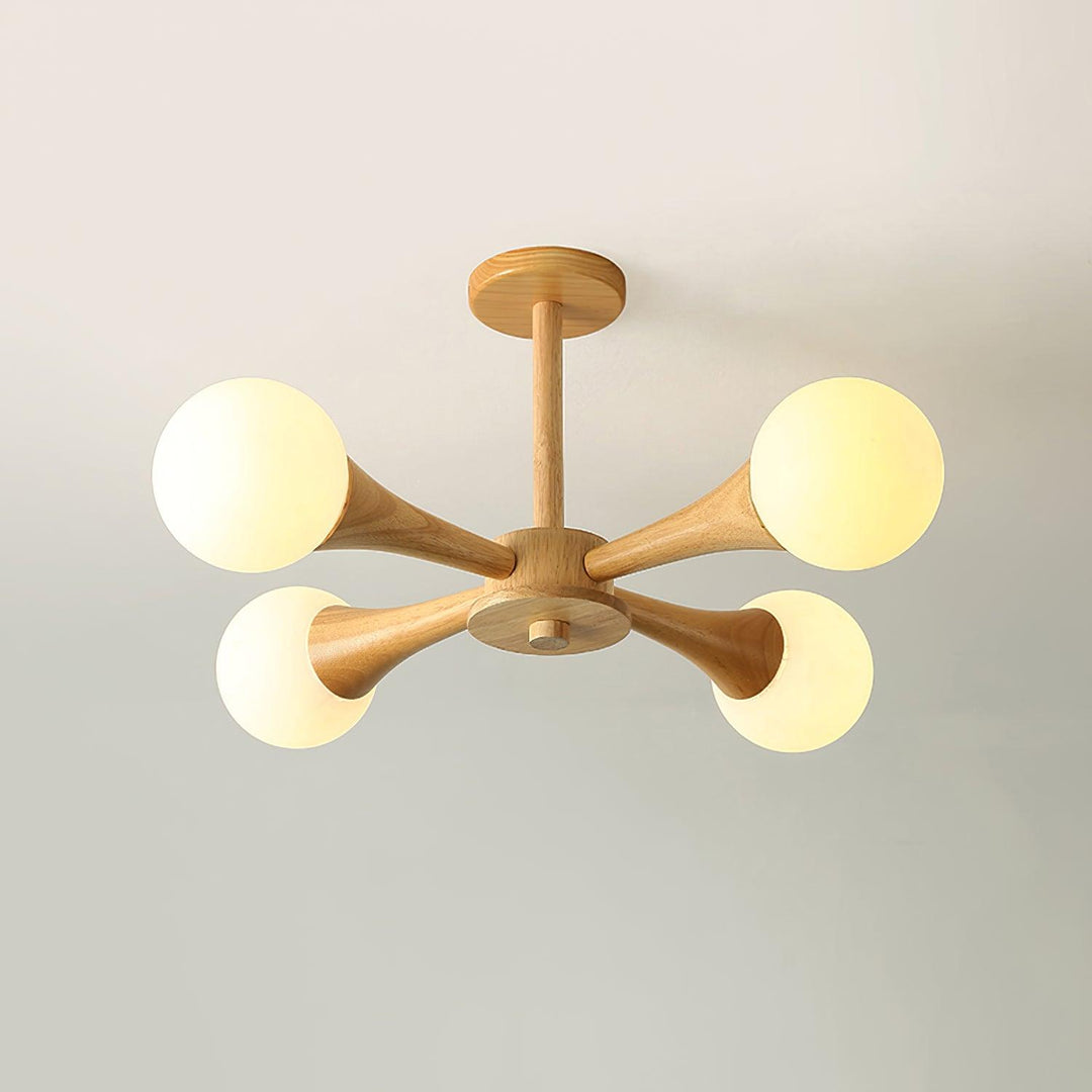 Lampe Suspendue en Bois Écologique – Luminaire Suspendu Design Élégant pour Salle à Manger avec Lumière Chaude, 40 cm 6