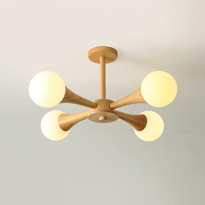 Lampe Suspendue en Bois Écologique – Luminaire Suspendu Design Élégant pour Salle à Manger avec Lumière Chaude, 40 cm 6