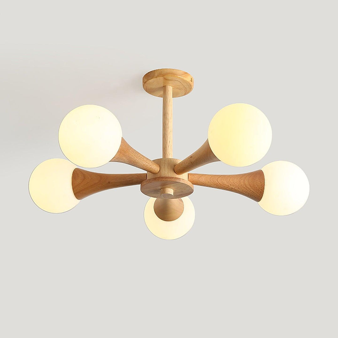 Lampe Suspendue en Bois Écologique – Luminaire Suspendu Design Élégant pour Salle à Manger avec Lumière Chaude, 40 cm 7