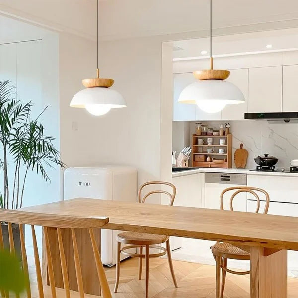 Lampe Suspendue en Bois au Design Scandinave – Luminaire Suspendu Écologique et Élégant pour Éclairage Chaleureux 1
