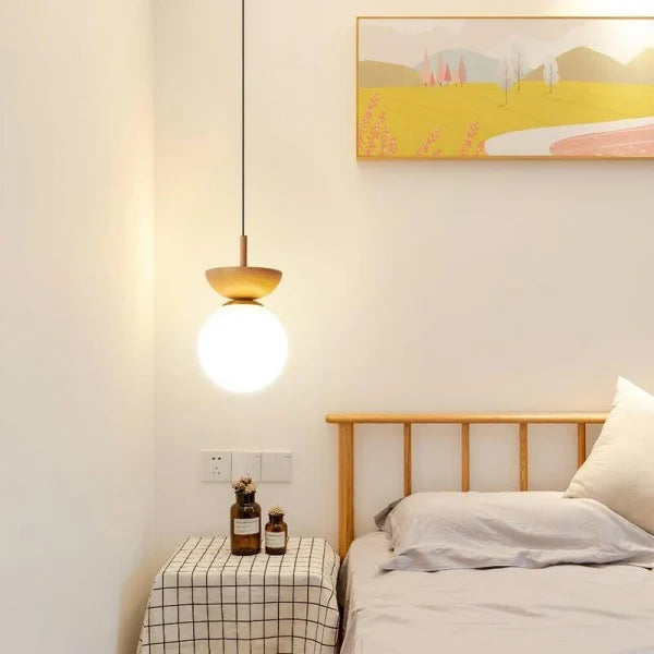 Lampe Suspendue en Bois au Design Scandinave – Luminaire Suspendu Écologique et Élégant pour Éclairage Chaleureux 4