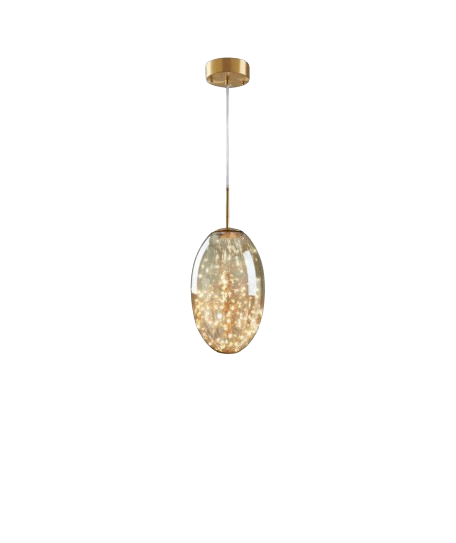 Lampe Suspendue en Cuivre avec Motif Luciole – Luminaire Suspendu Éclairant pour Salle à Manger et Salon, Hauteur Réglable 0