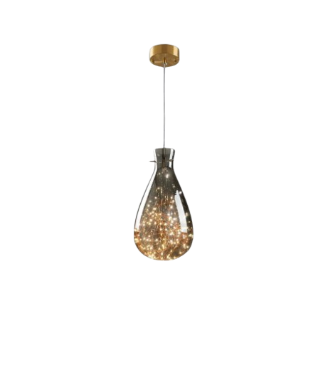 Lampe Suspendue en Cuivre avec Motif Luciole – Luminaire Suspendu Éclairant pour Salle à Manger et Salon, Hauteur Réglable 4