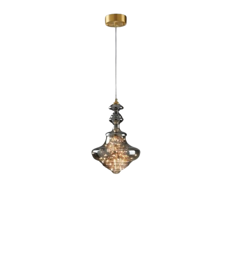 Lampe Suspendue en Cuivre avec Motif Luciole – Luminaire Suspendu Éclairant pour Salle à Manger et Salon, Hauteur Réglable 6