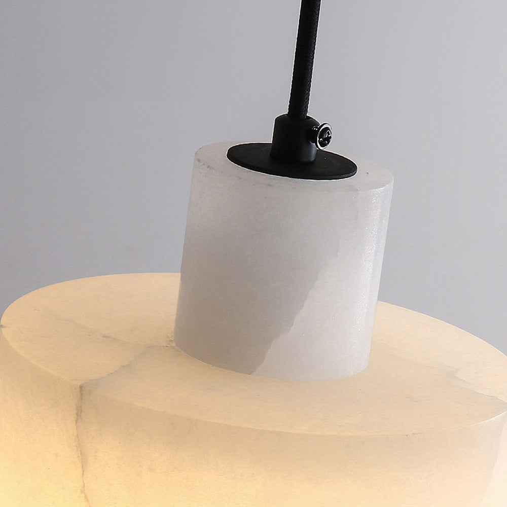 Lampe Suspendue en Marbre Blanc au Design Scandinave Élégant – Luminaire Suspendu Moderne pour Intérieur Chic 0