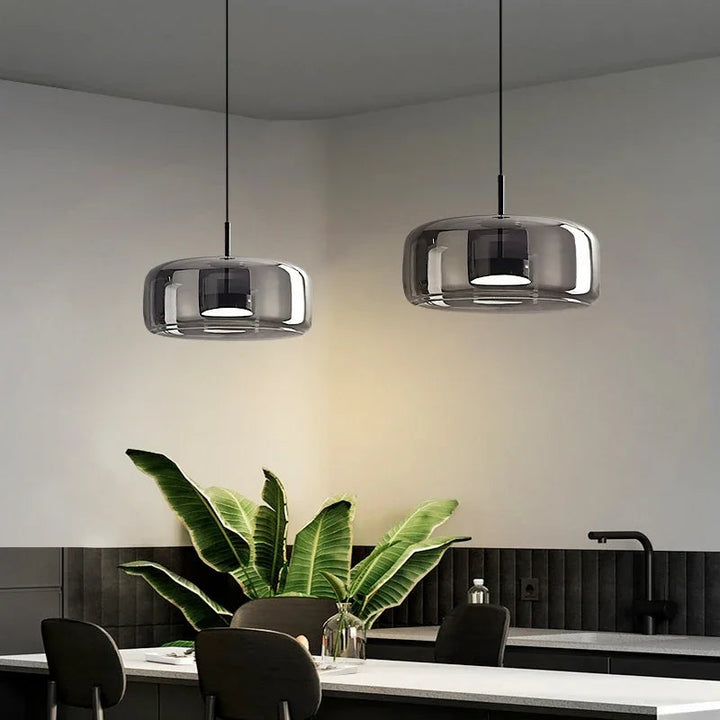 Lampe Suspendue en Verre Élégante 150 cm – Luminaire Suspendu pour Salle à Manger et Salon, Éclairage Chaud 12W 1