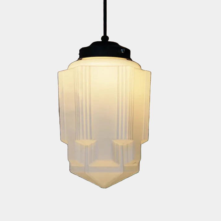 Lampe Suspendue en Verre Mat – Luminaire Suspendu Géométrique pour Salle à Manger et Salon, Éclairage Doux et Élégant 0