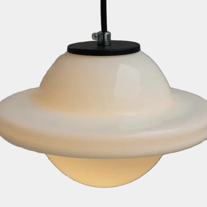 Lampe Suspendue en Verre Mat – Luminaire Suspendu Géométrique pour Salle à Manger et Salon, Éclairage Doux et Élégant 11