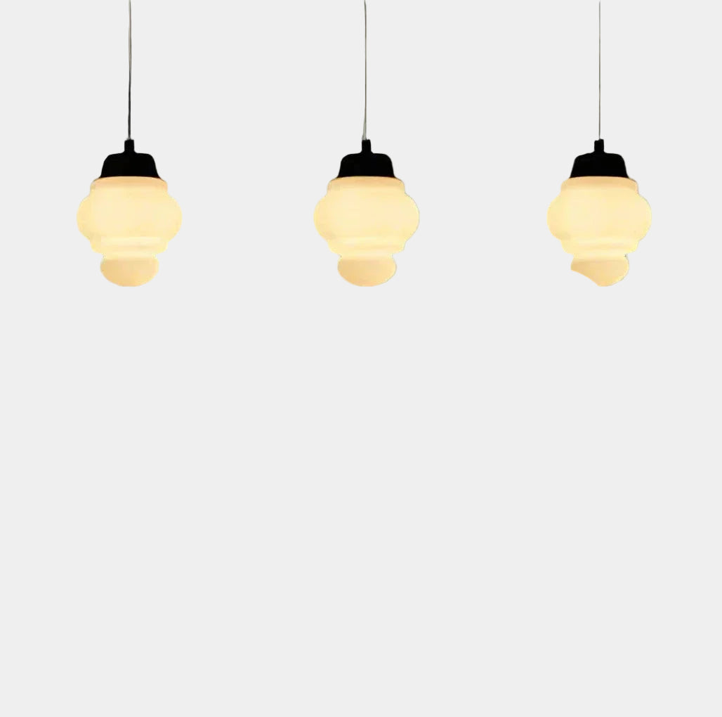 Lampe Suspendue en Verre Mat – Luminaire Suspendu Géométrique pour Salle à Manger et Salon, Éclairage Doux et Élégant 9