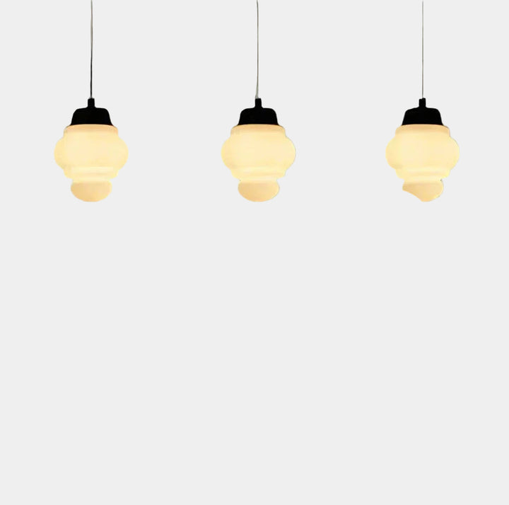 Lampe Suspendue en Verre Mat – Luminaire Suspendu Géométrique pour Salle à Manger et Salon, Éclairage Doux et Élégant 9