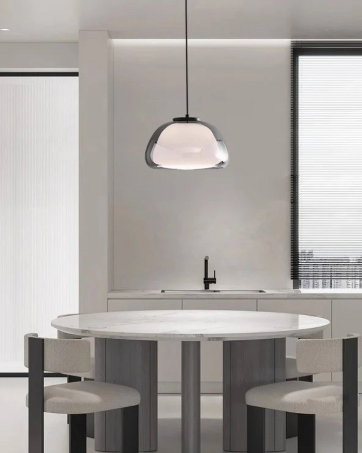Lampe Suspendue en Verre Mat et Transparent – Luminaire Suspendu Élégant pour Intérieurs Modernes 4
