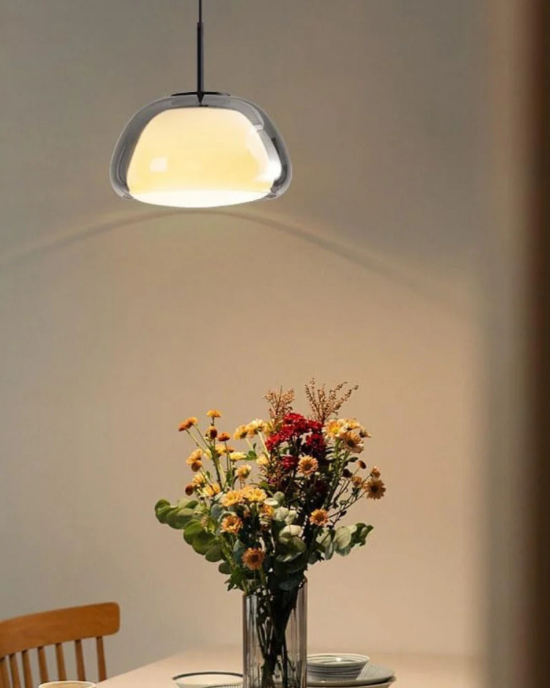 Lampe Suspendue en Verre Mat et Transparent – Luminaire Suspendu Élégant pour Intérieurs Modernes 7