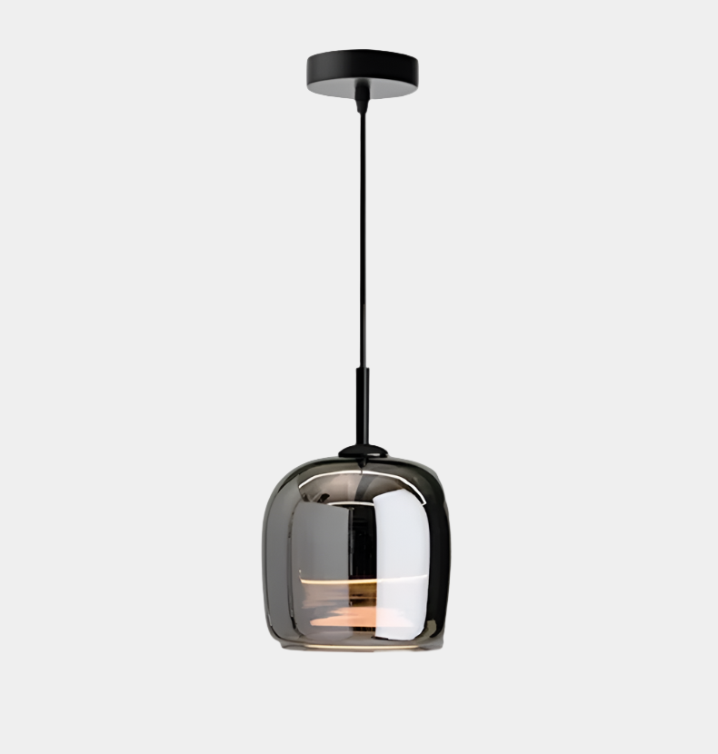 Lampe Suspendue en Verre Noir Scandinave – Luminaire Suspendu Élégant pour Salle à Manger et Intérieurs Modernes 0