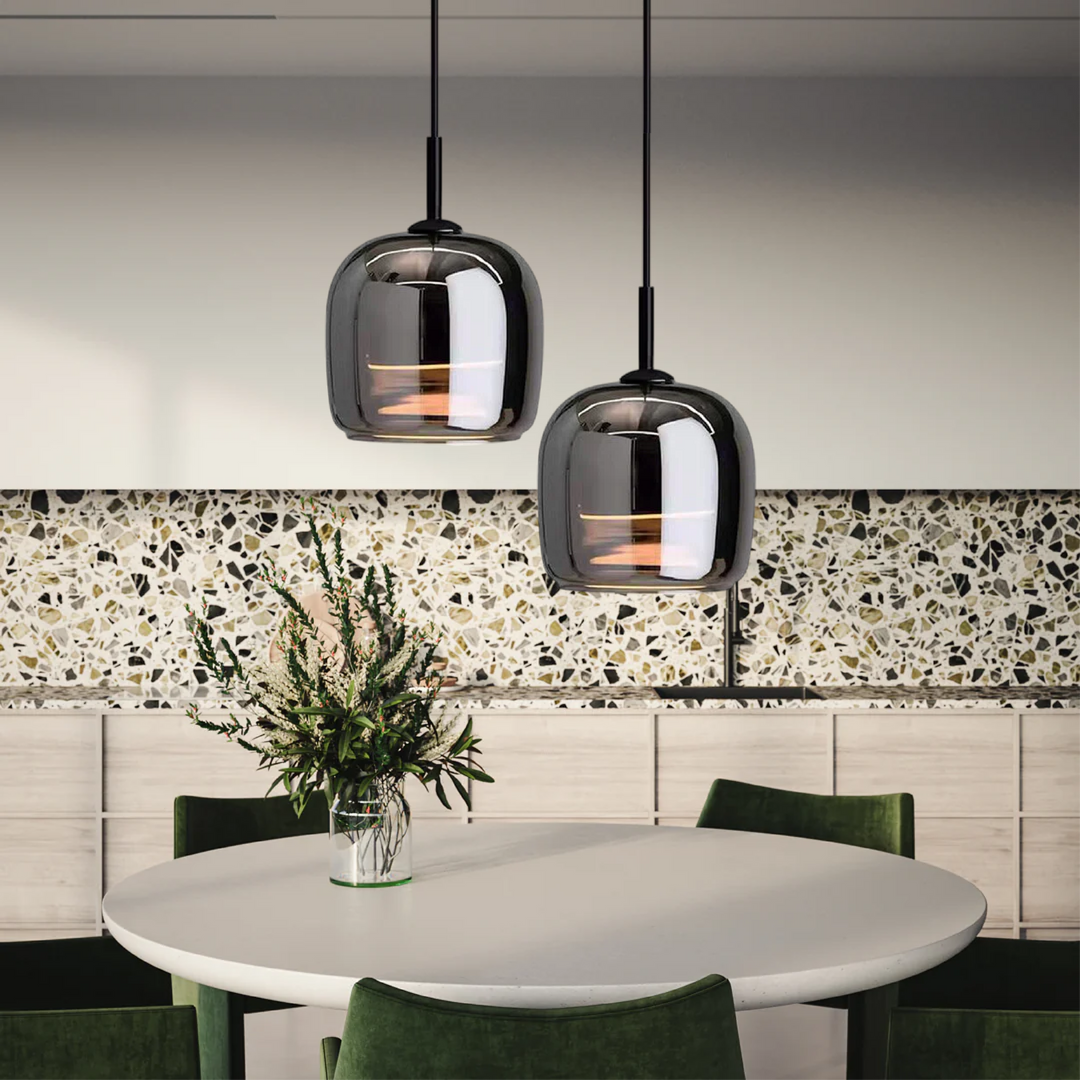 Lampe Suspendue en Verre Noir Scandinave – Luminaire Suspendu Élégant pour Salle à Manger et Intérieurs Modernes 2