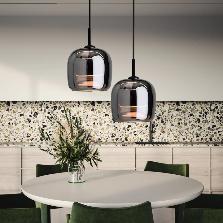 Lampe Suspendue en Verre Noir Scandinave – Luminaire Suspendu Élégant pour Salle à Manger et Intérieurs Modernes 2