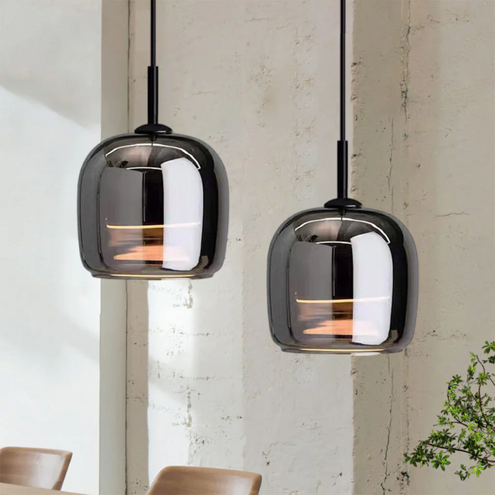 Lampe Suspendue en Verre Noir Scandinave – Luminaire Suspendu Élégant pour Salle à Manger et Intérieurs Modernes 3