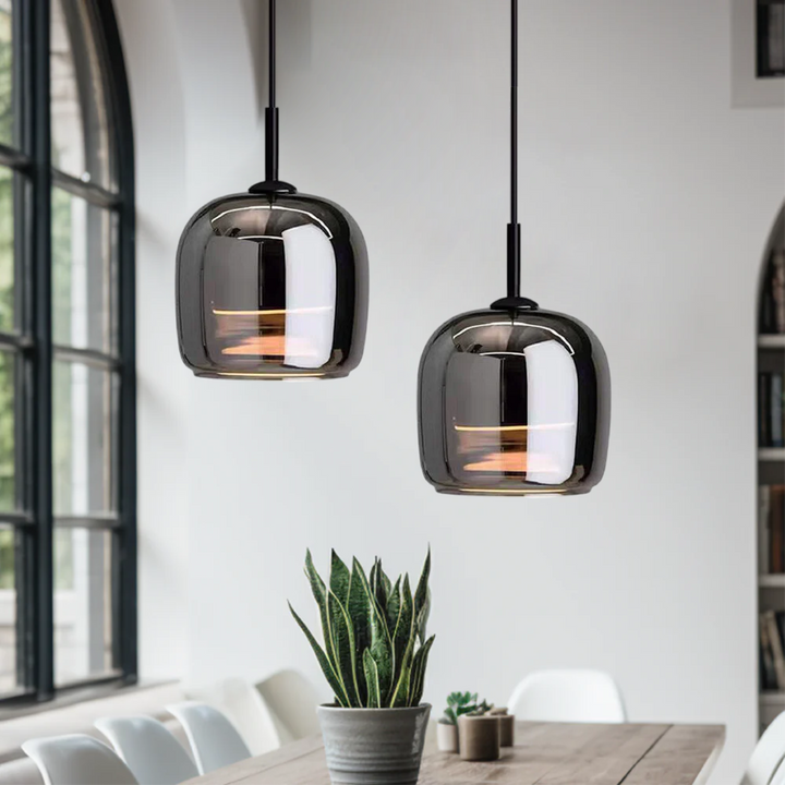 Lampe Suspendue en Verre Noir Scandinave – Luminaire Suspendu Élégant pour Salle à Manger et Intérieurs Modernes 4