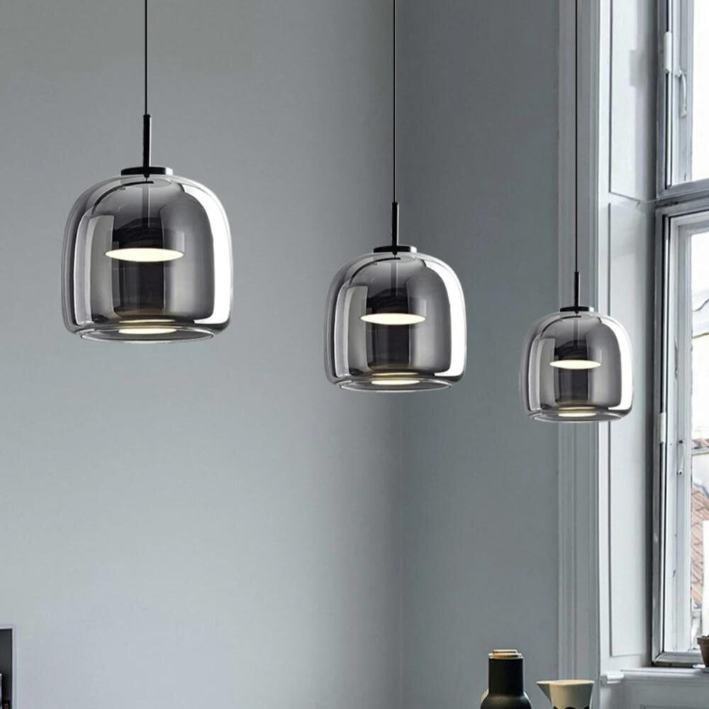 Lampe Suspendue en Verre Noir Scandinave – Luminaire Suspendu Élégant pour Salle à Manger et Intérieurs Modernes 6