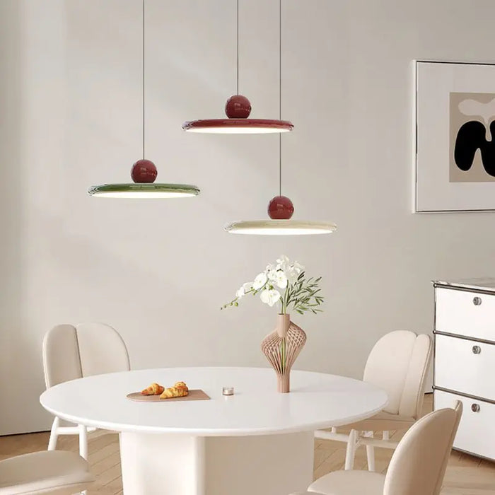 Lampe Suspendue en Verre Scandinave - Design Bauhaus Élégant pour Éclairage Moderne - Luminaire Suspendu Idéal pour Salon et Salle à Manger 3