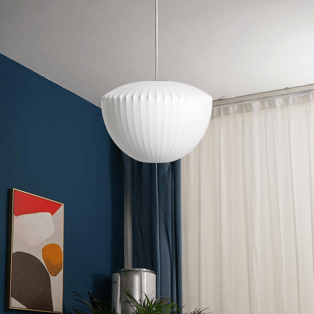 Lampe Suspendue en Verre et Bois – Éclairage Minimaliste pour Intérieurs Modernes et Contemporains 1