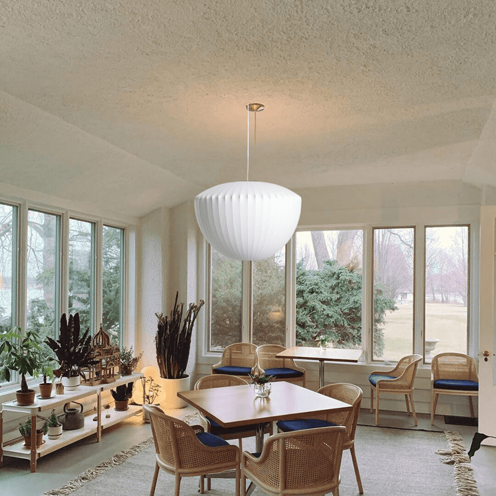 Lampe Suspendue en Verre et Bois – Éclairage Minimaliste pour Intérieurs Modernes et Contemporains 5