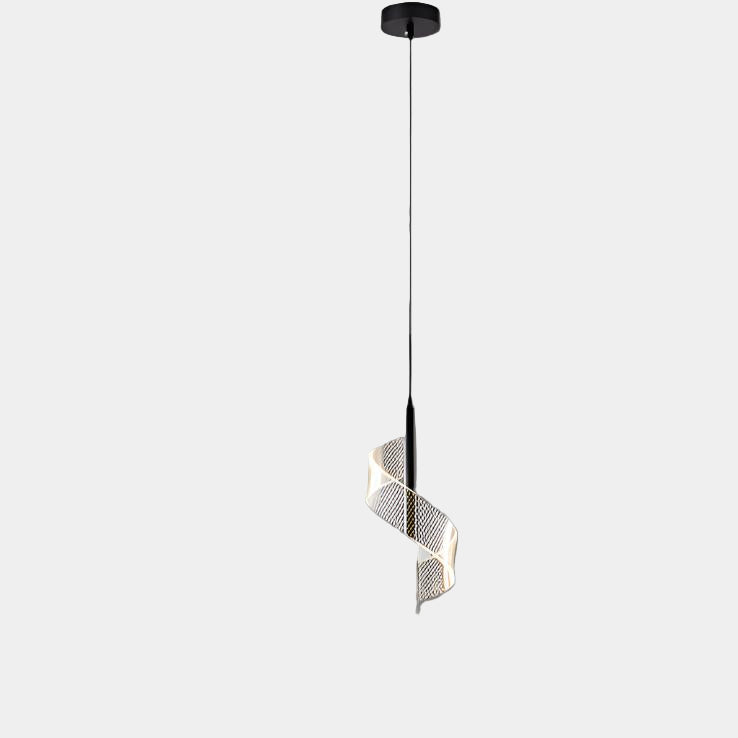 Lampe à LED Suspendue Minimaliste Énergétiquement Efficace - Luminaire Noir et Or avec Hauteur Réglable 0