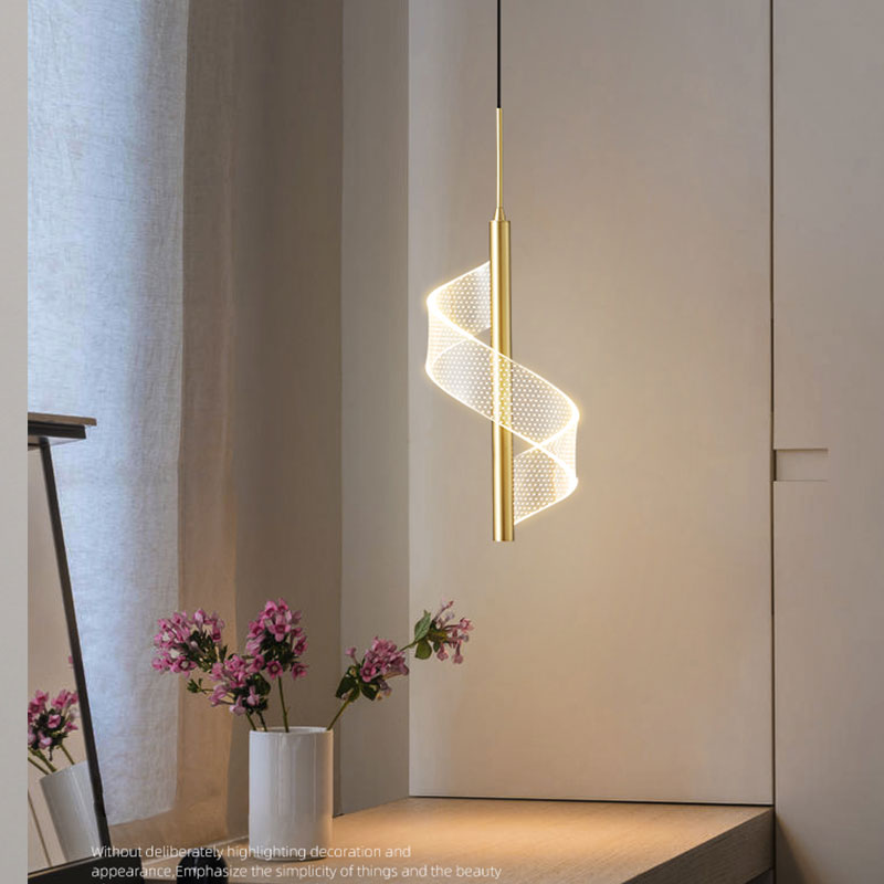Lampe à LED Suspendue Minimaliste Énergétiquement Efficace - Luminaire Noir et Or avec Hauteur Réglable 2