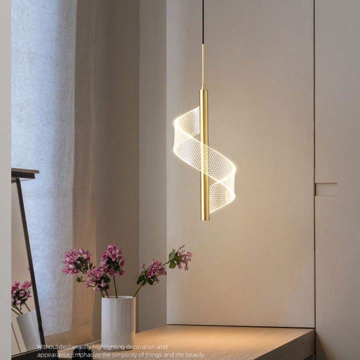 Lampe à LED Suspendue Minimaliste Énergétiquement Efficace - Luminaire Noir et Or avec Hauteur Réglable 2