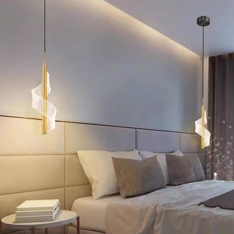 Lampe à LED Suspendue Minimaliste Énergétiquement Efficace - Luminaire Noir et Or avec Hauteur Réglable 5