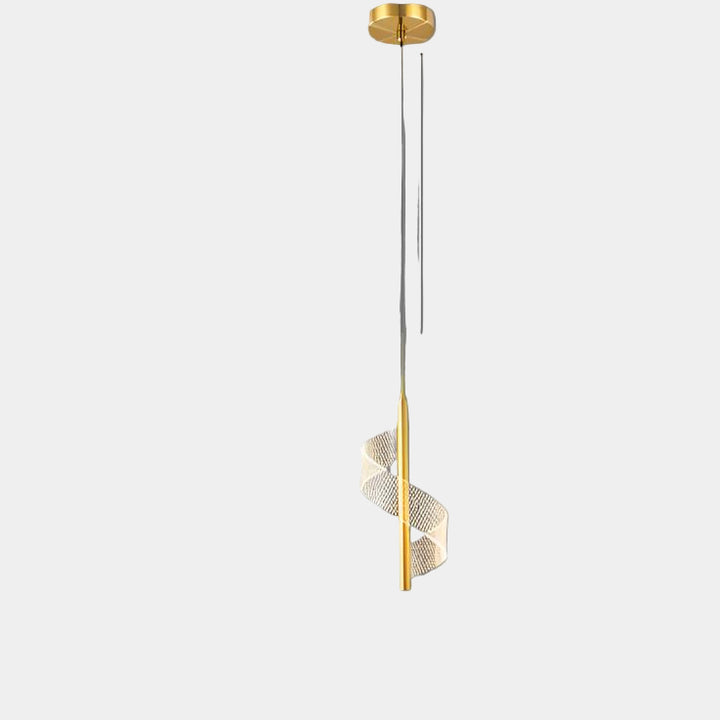 Lampe à LED Suspendue Minimaliste Énergétiquement Efficace - Luminaire Noir et Or avec Hauteur Réglable 7