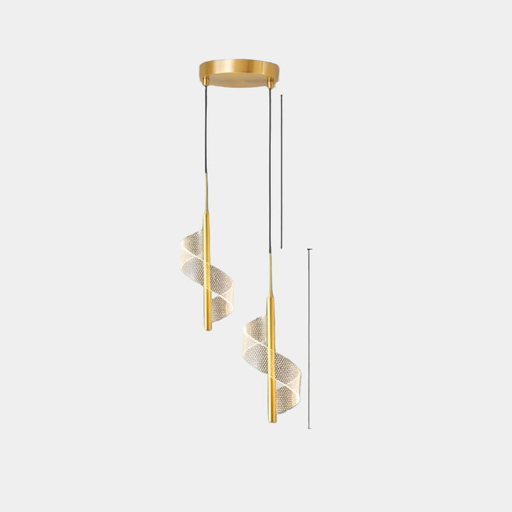 Lampe à LED Suspendue Minimaliste Énergétiquement Efficace - Luminaire Noir et Or avec Hauteur Réglable 9