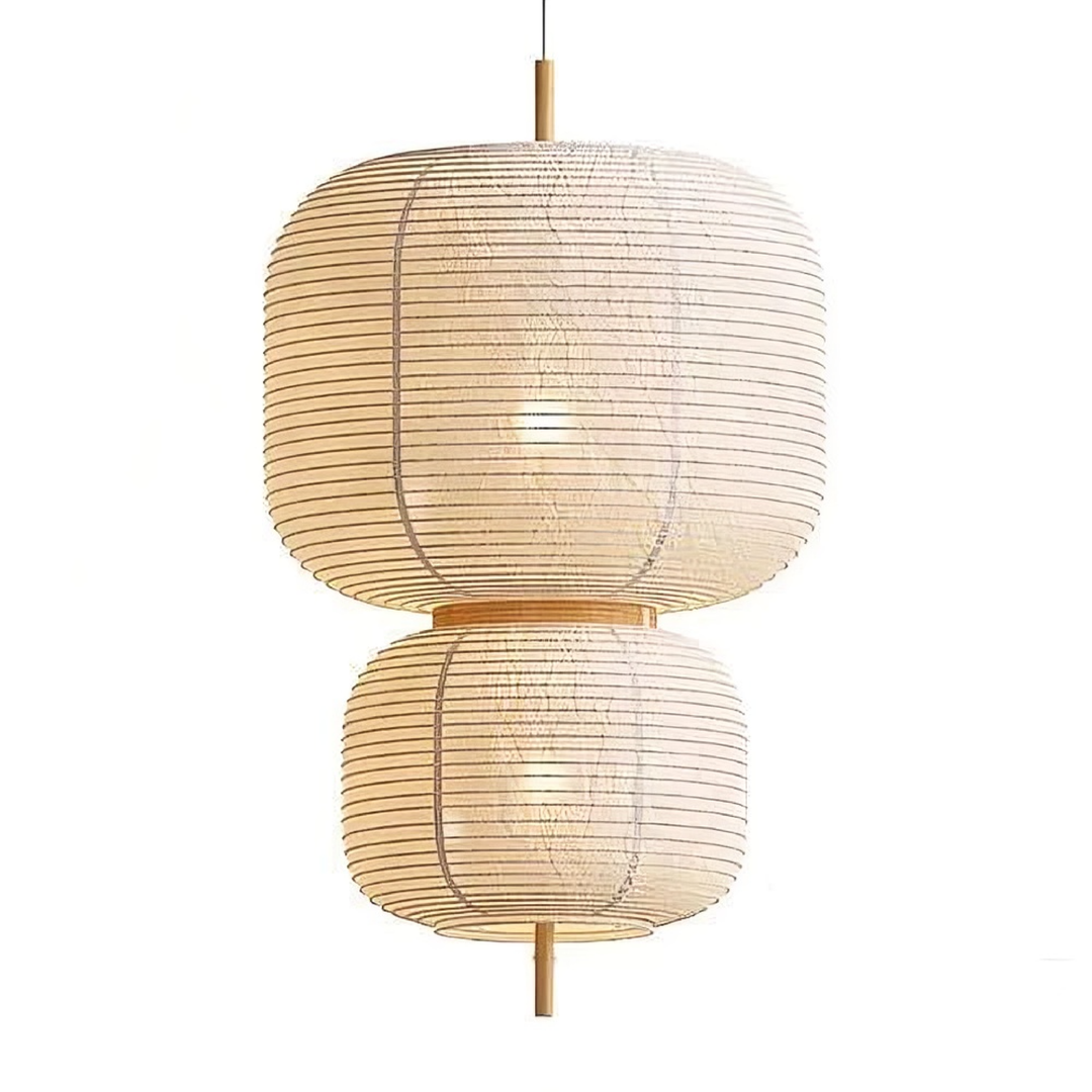 Lampe à Suspension Japonaise en Papier de Riz – Éclairage Minimaliste Réglable avec Lumière Chaude 5