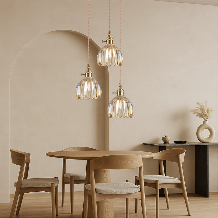 Lampe à Suspension en Verre Japonais avec Hauteur Réglable – Design Moderne pour Salon et Salle à Manger 4