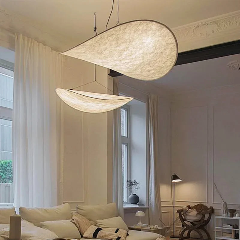 Lampe d'Ambiance Élégante en Tissu pour Salon - Lumière Douce et Chaleureuse, Design Moderne, 40-80 cm 1