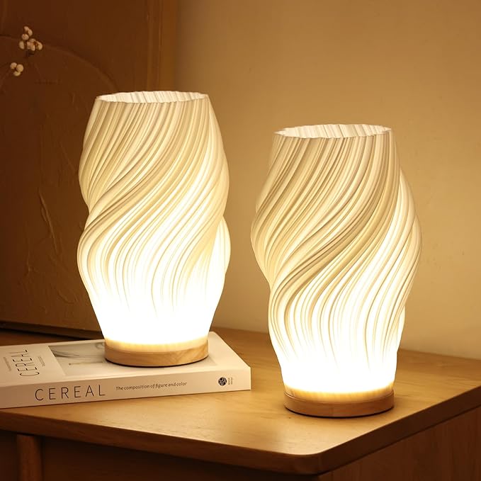 Lampe de Bureau Moderne à Intensité Variable avec Base en Bois Naturel - Design Élégant 0