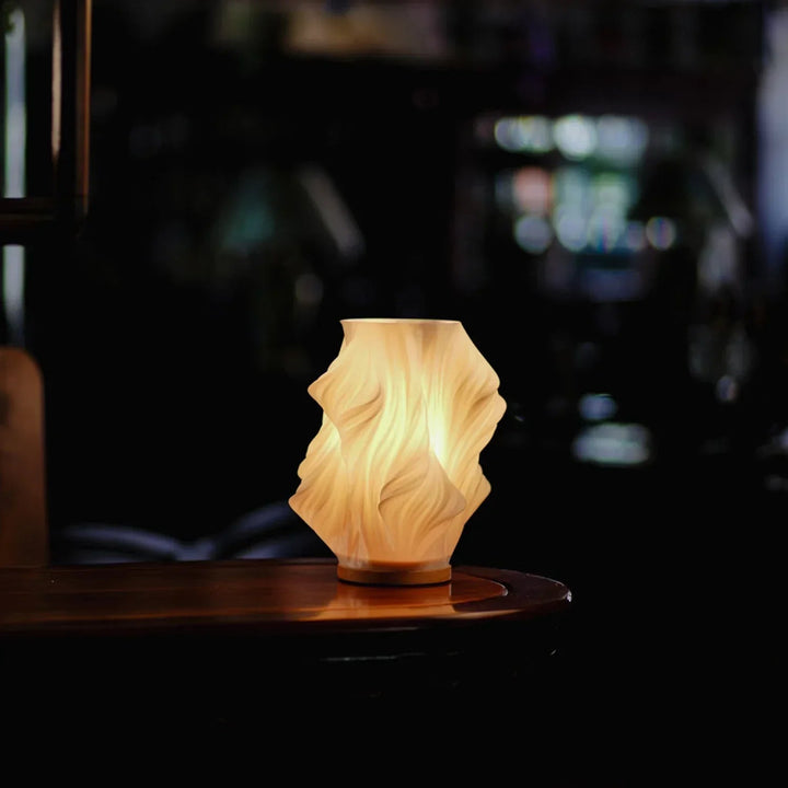 Lampe de Bureau Moderne à Intensité Variable avec Base en Bois Naturel - Design Élégant 2
